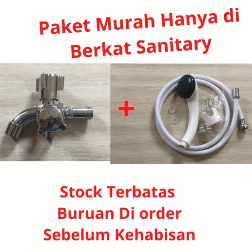 Paket Shower Mandi Gravino 001 dan Kran Cabang Baling Gravino 2082