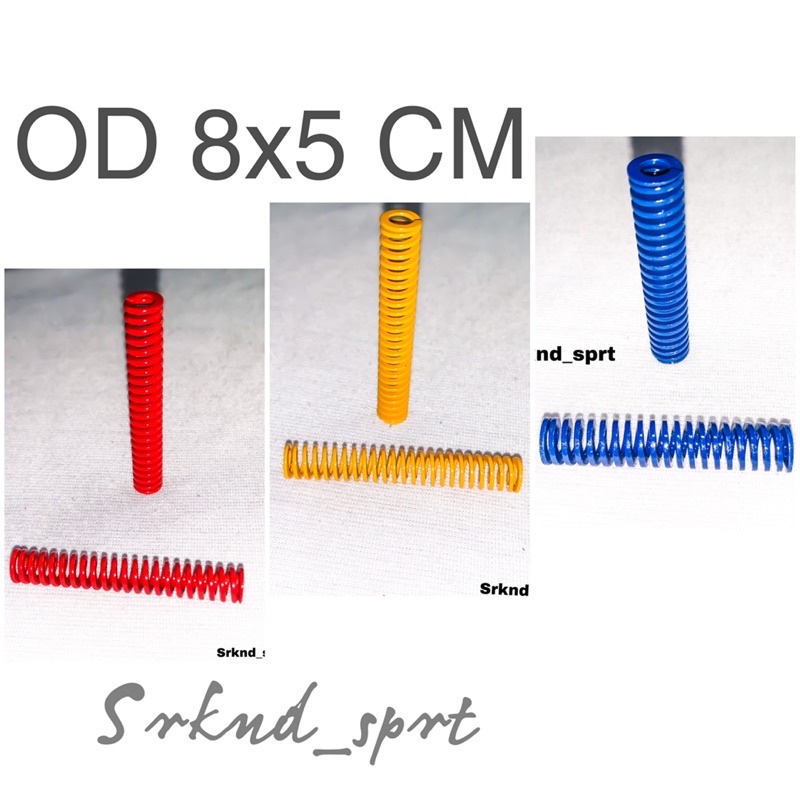 per valve od 8x5cm kuning,merah dan biru tua
