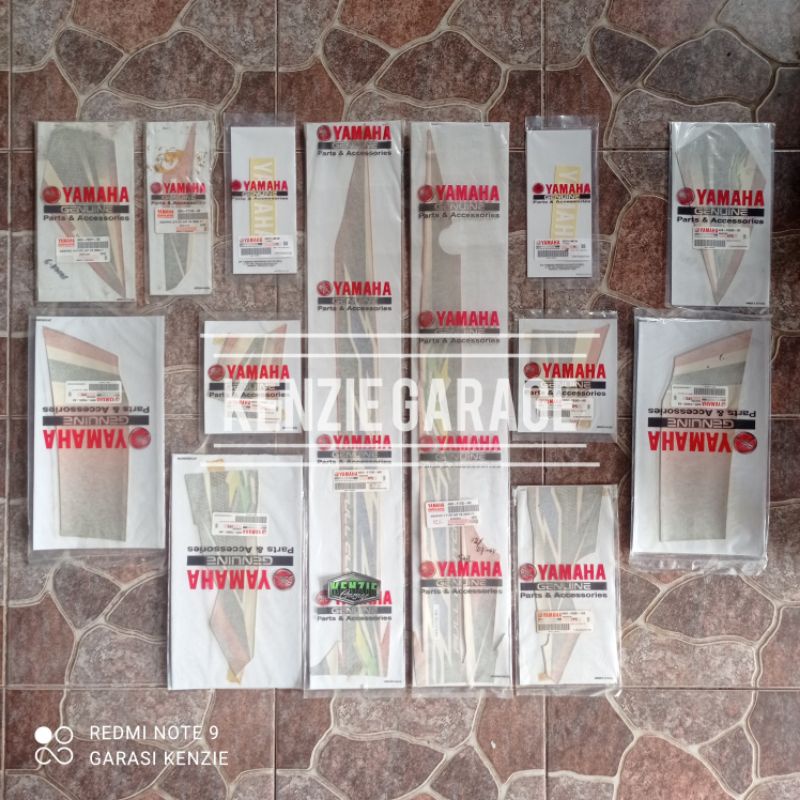 Stiker Striping Sticker Yamaha F1ZR Hitam Orange 2004 Original Asli YGP