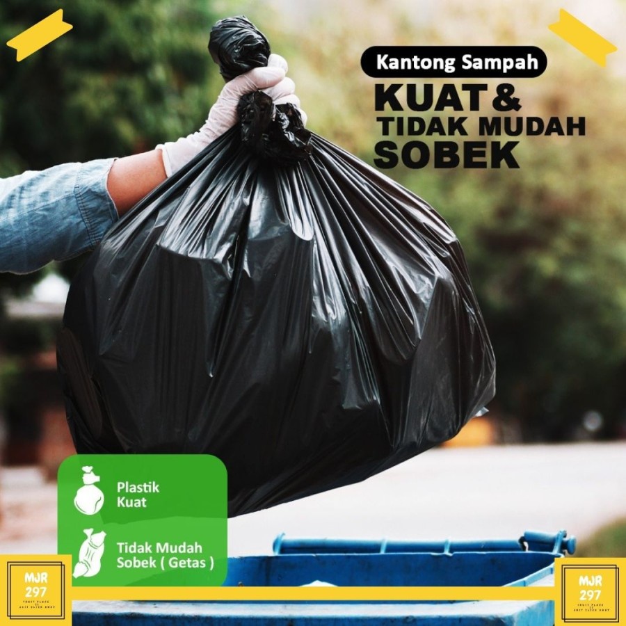 Jual Kantong Plastik Sampah Hitam Besar 1 Pcs Trash Bag Kantong