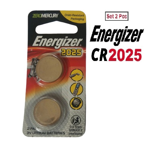 Baterai Kancing CR 2025 Energizer Set 2 Original Battery CR2025 3Volt