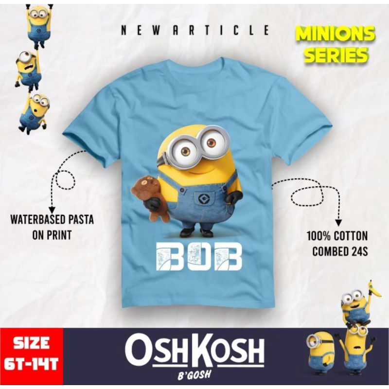 kaos anak cowok minion series 6-14y by polkka