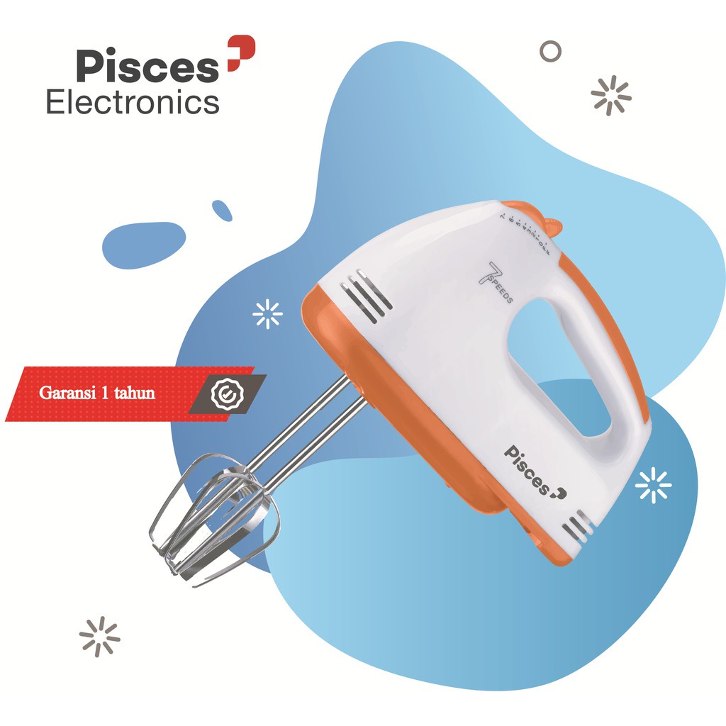 Pisces Hand Mixer Dual Beater 7 Speed - PHM707