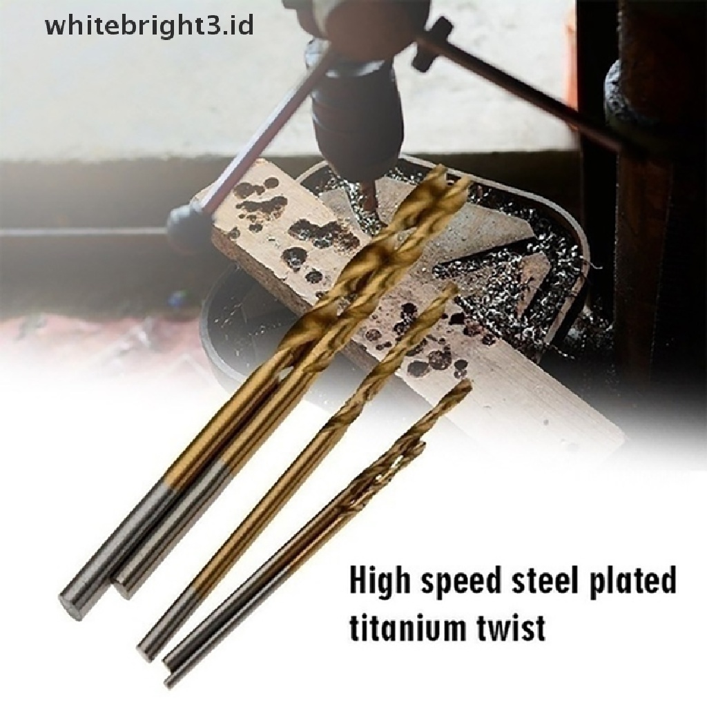 (whitebright3.id) 100 / 50pcs / Set Mata Bor HSS Lapis Titanium