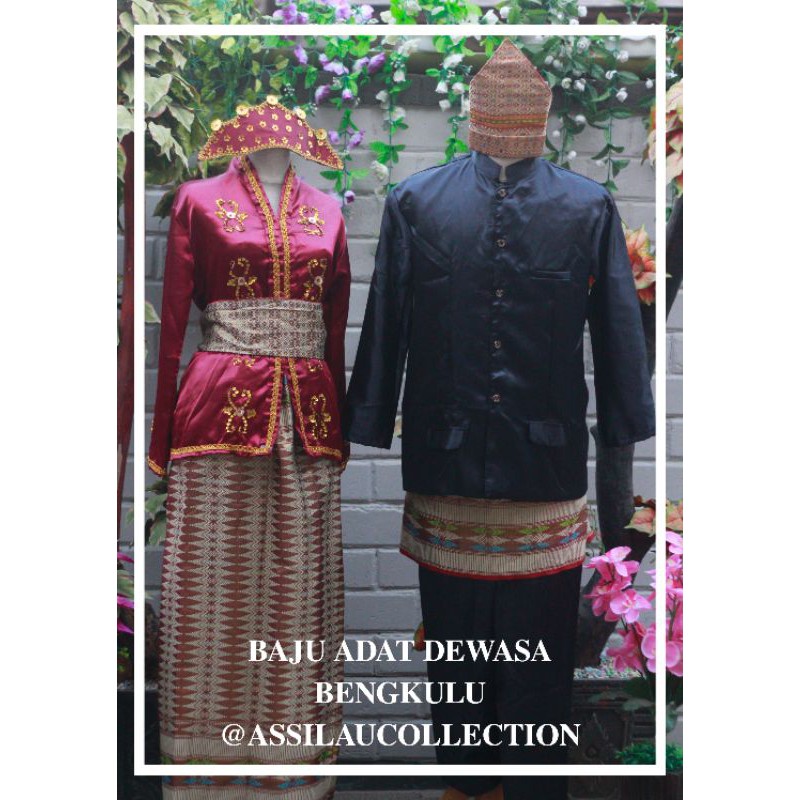 Baju adat dewasa Bengkulu satuan (Laki/Cewek)