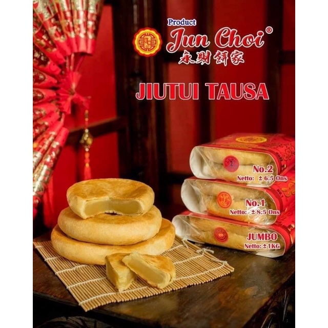 

Jiutui Tausa / Pok Khok Piang / Mooncake isi kacang hijau khas Singkawang