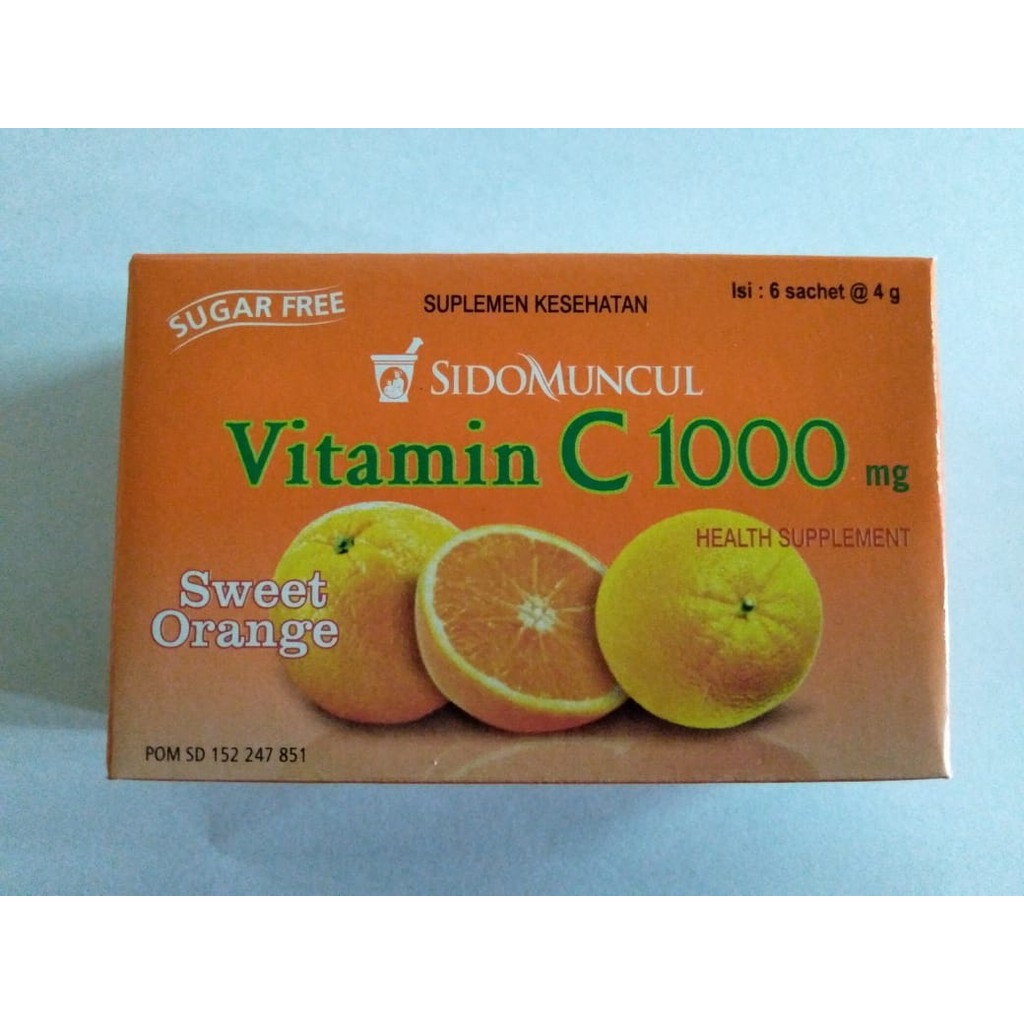 Vitamin C 1000 Sidomuncul Harga Box Isi 6 Sachet Vitamin Daya Tahan Tubuh Shopee Indonesia