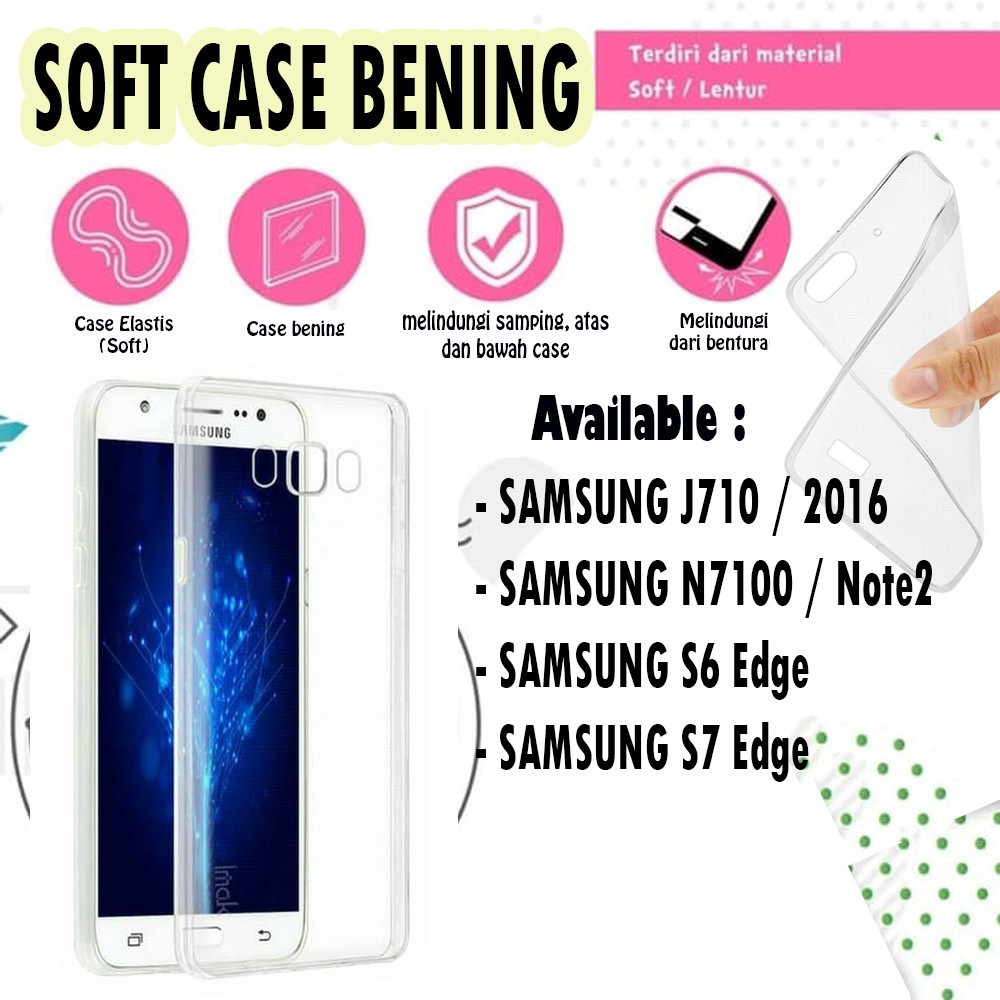 WARNA ACAK Ultrathin Silikon Case Casing SAMSUNG J710 2016 N7100 Note2 S6 Edge S7 Edge