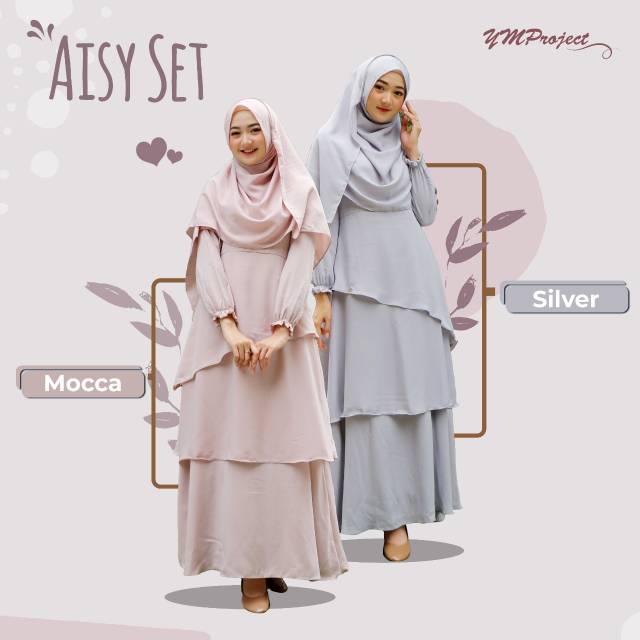 Aisy Set YMP | Ym_Project | Baju Muslimah | Gamis Syari