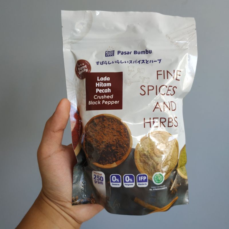 

Lada hitam Pecah / Crushed Black Pepper Crushed 250gr (EXPORT QUALITY)
