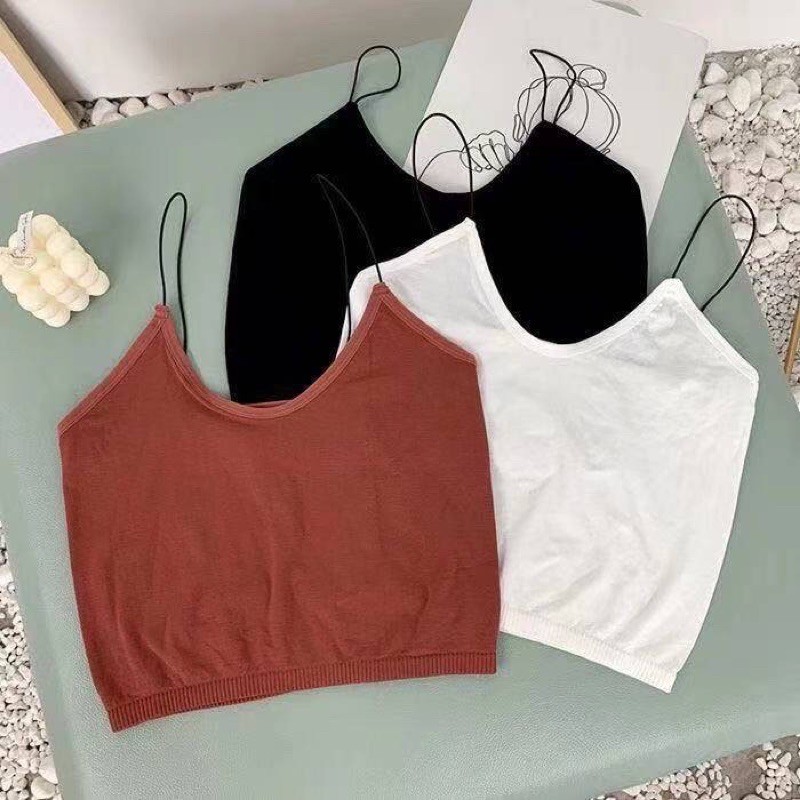 COD NOONA TANK TOP (rajut halus, camisole,tanpa pad,atasan wanita,yukensi,kamisol,tanktop korean)