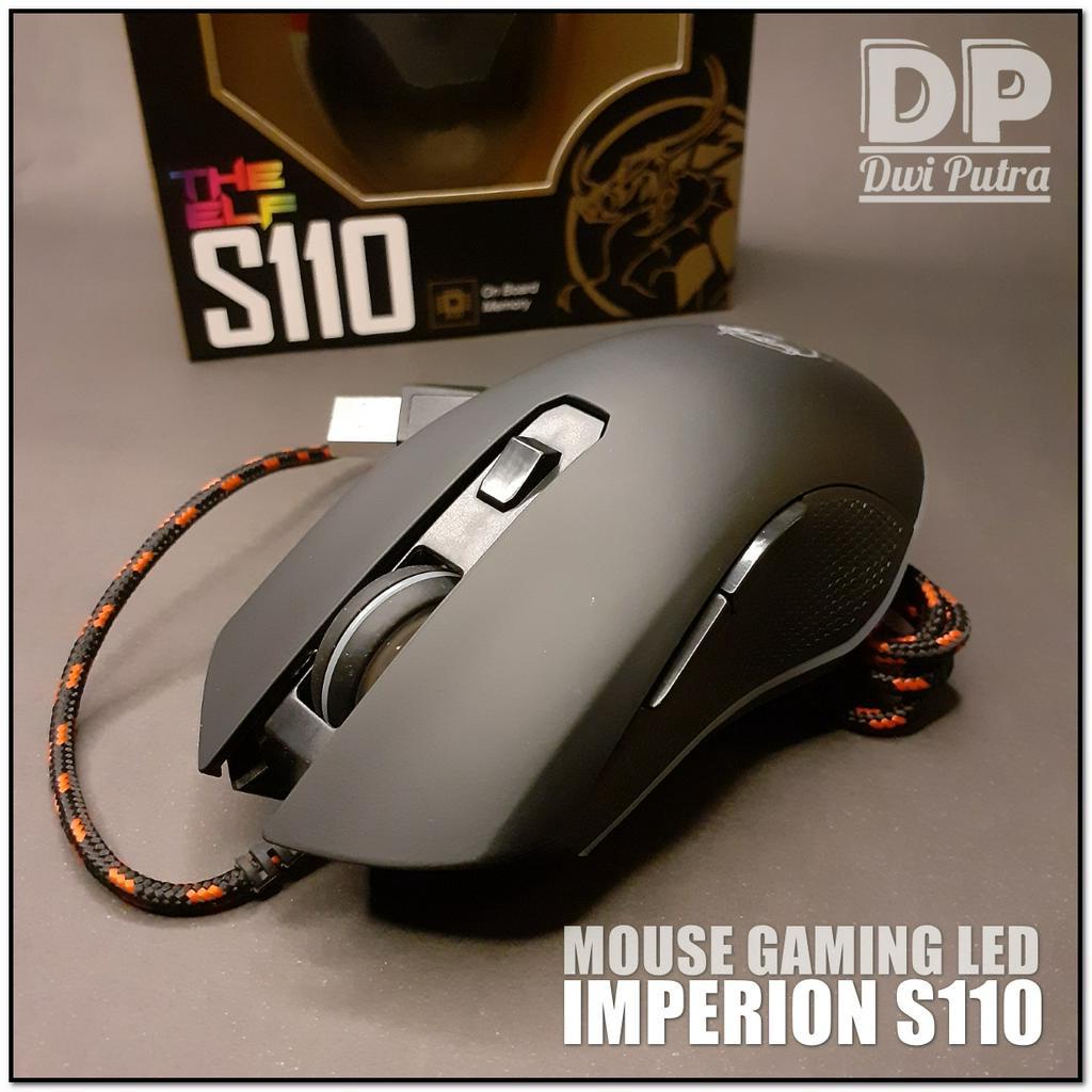 MOUSE IMPERION S110 GAMING // BREATHING LIGHT LED // MACRO FUNCTION USB OPTICAL KABEL CABLE // 3200 DPI