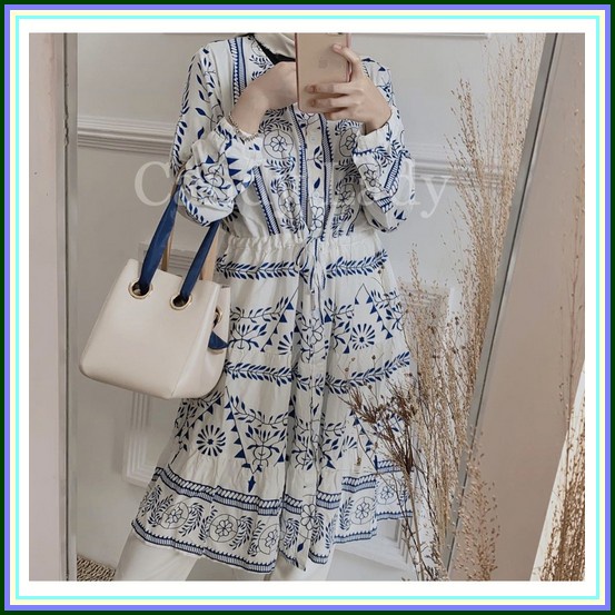 Jane - Baju Atasan Tunik Terbaru 2021 Baju Lengan Panjang Wanita Kekinian Muslim Jumbo Katun Bukan P