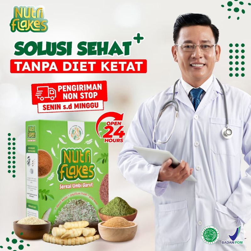 

Nutriflakes - OriginalSereal Umbi Solusi Atasi Asam Lambung Maag Kronis Gerd