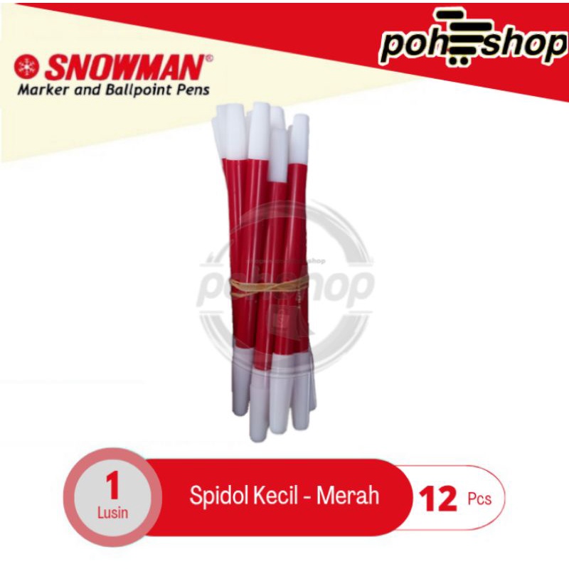 

Snowman Spidol Kecil - Merah | 12 pcs