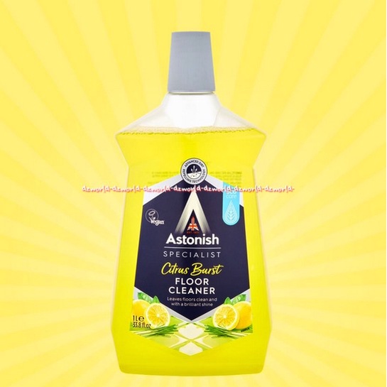 Astonish Citrus Burst Floor Cleaner 1L Cairan Pembersih Lantai Wangi Jeruk Lemon 1 Litter Astonis Floors Cleanser Ngeperl