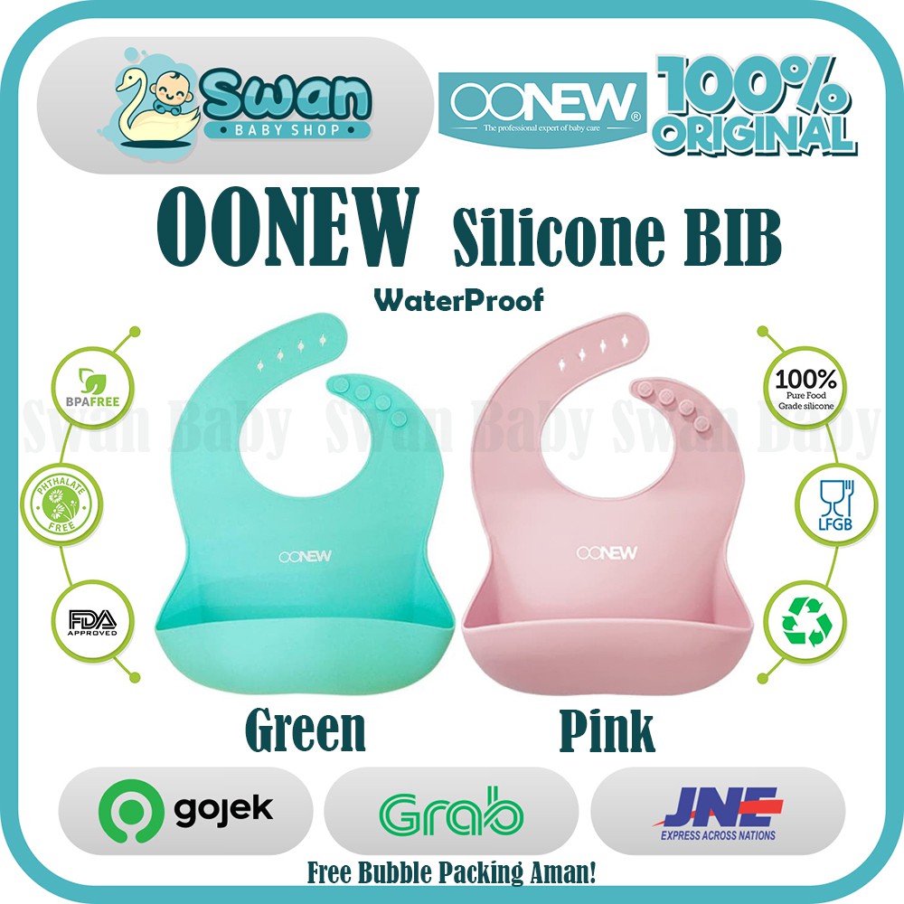 Oonew Silicone Waterproof Baby Bib / Bib Bayi / Alas Makan Anak