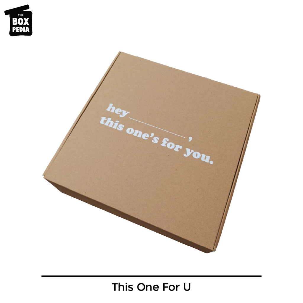 

Corrugated Earlock This One For You Cocok Untuk Kado, Hampers, Ukuran 25x26x6