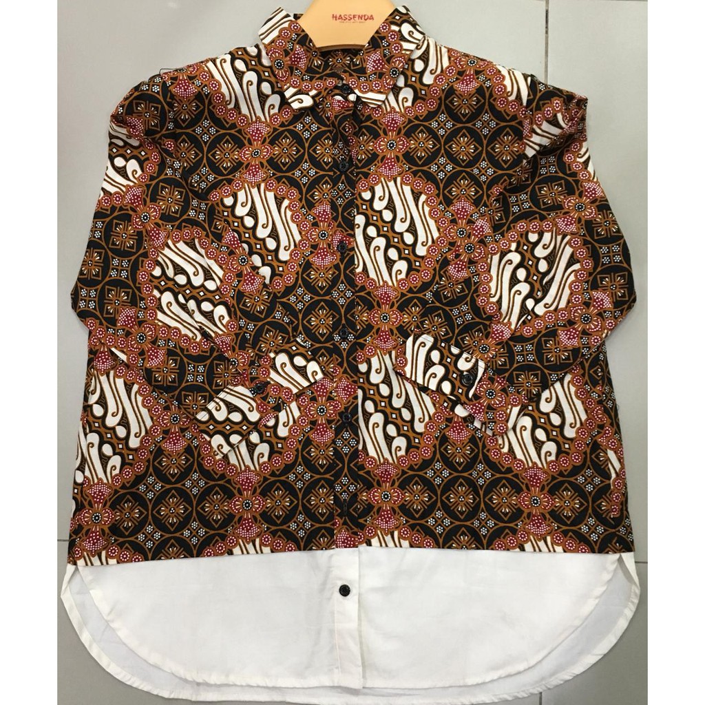 Kemeja Batik Kombinasi Semata Wayang / Baju Batik Hassenda / Baju Batik Murah