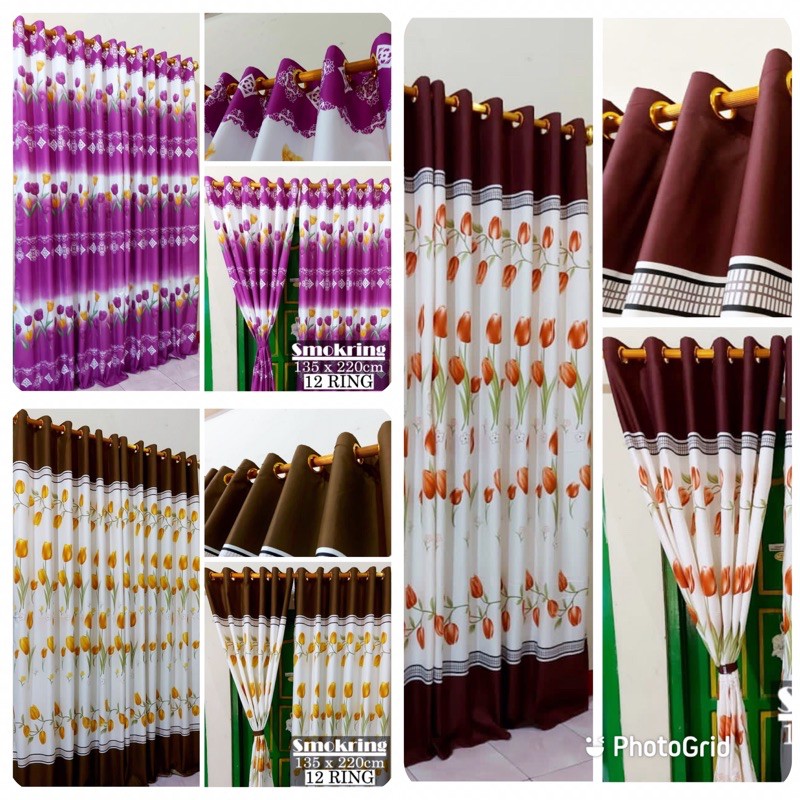 GORDEN SMOKRING GORDEN JENDELA GORDEN PINTU MOTIF NEW TULIP