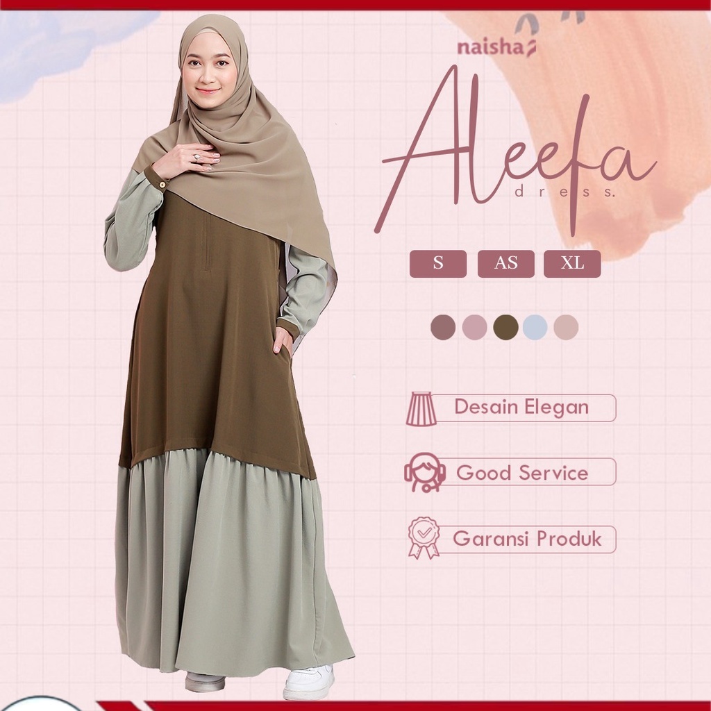 Aleefa Dress by Naishaofficial / Gamis Aleefa Naisha Hijrah