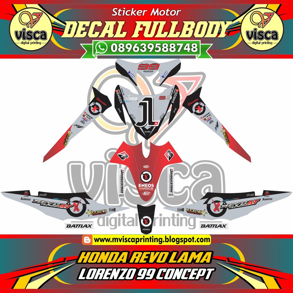 Striping Fullbody Revo Decal Fullbody Motor Revo Lama Lorenzo 99