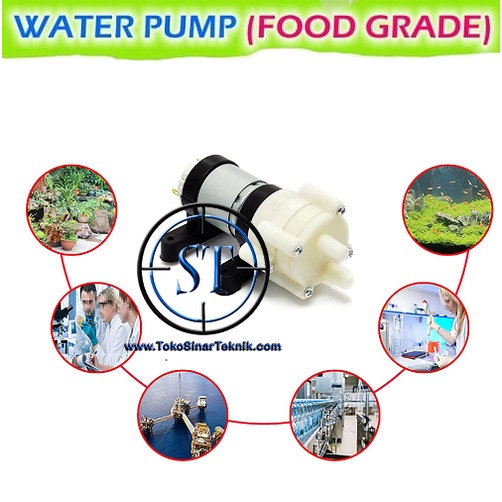 Pompa Air Mini Aquarium Ikan Fish Tank DC 12V High Pressure Dispenser Air Diaphragm Water Pump Flow Food Grade