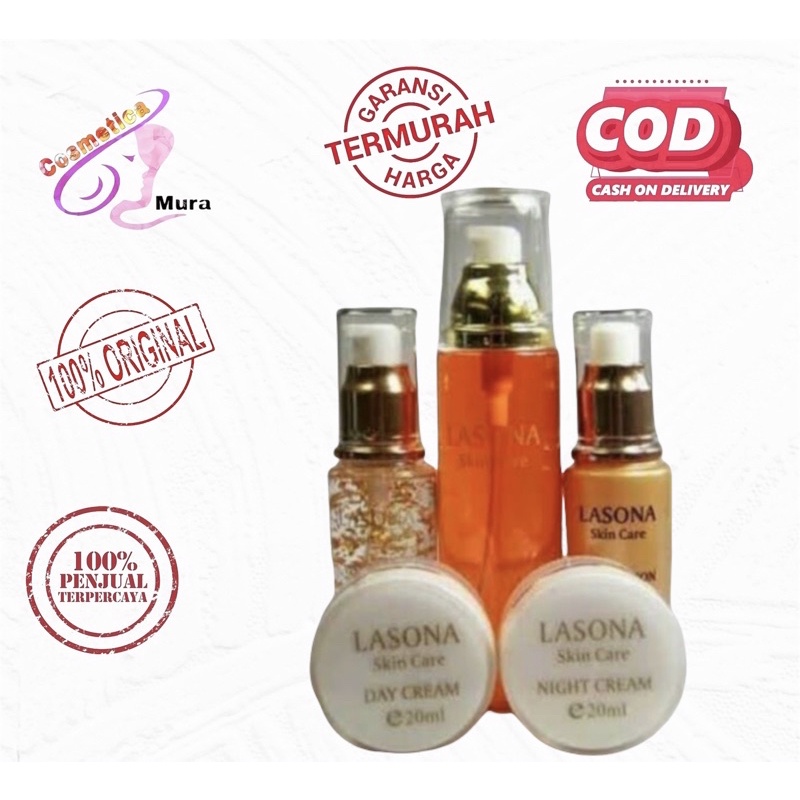 [ original ] lasona skin care | paket lengkap lasona 5in1 besar