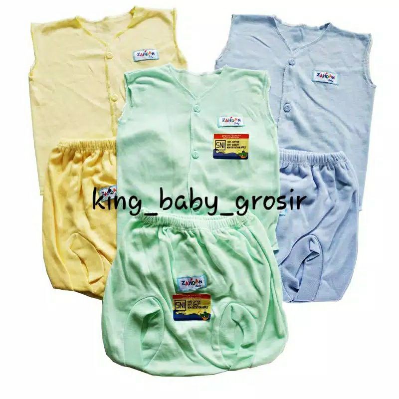 3Stel BAJU KUTUNG POLOS &amp; POP POLOS  BAYI NEWBORN SNI