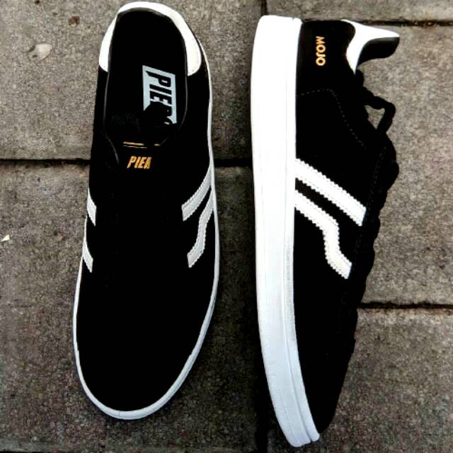 Sepatu Piero Mojo Black White Original