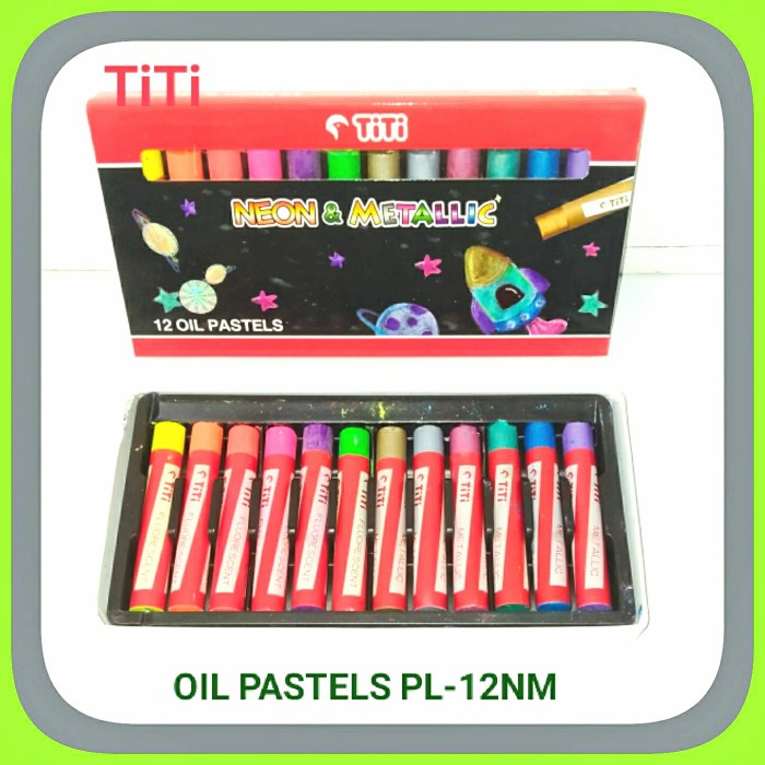 

PASTEL-DRY-OIL- OIL PASTEL TITI PL-12NM NEON DAN METALLIC COLOR. -OIL-DRY-PASTEL.