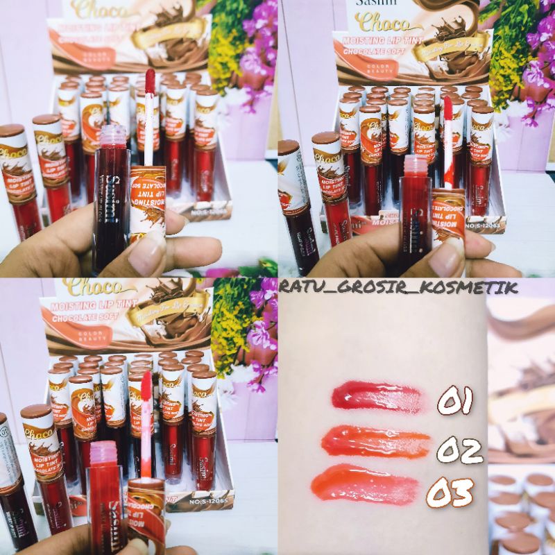 ECER!!!LIPTINT CHOCO MOISTING LIPTINT SASIMI NO.S-12065