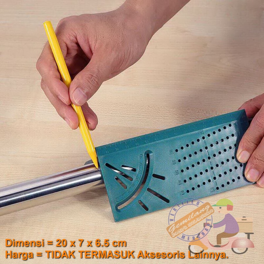 

Penggaris Sudut Siku Busur Mark Line Gauge T-Type Ruler 90 Degree KUAT