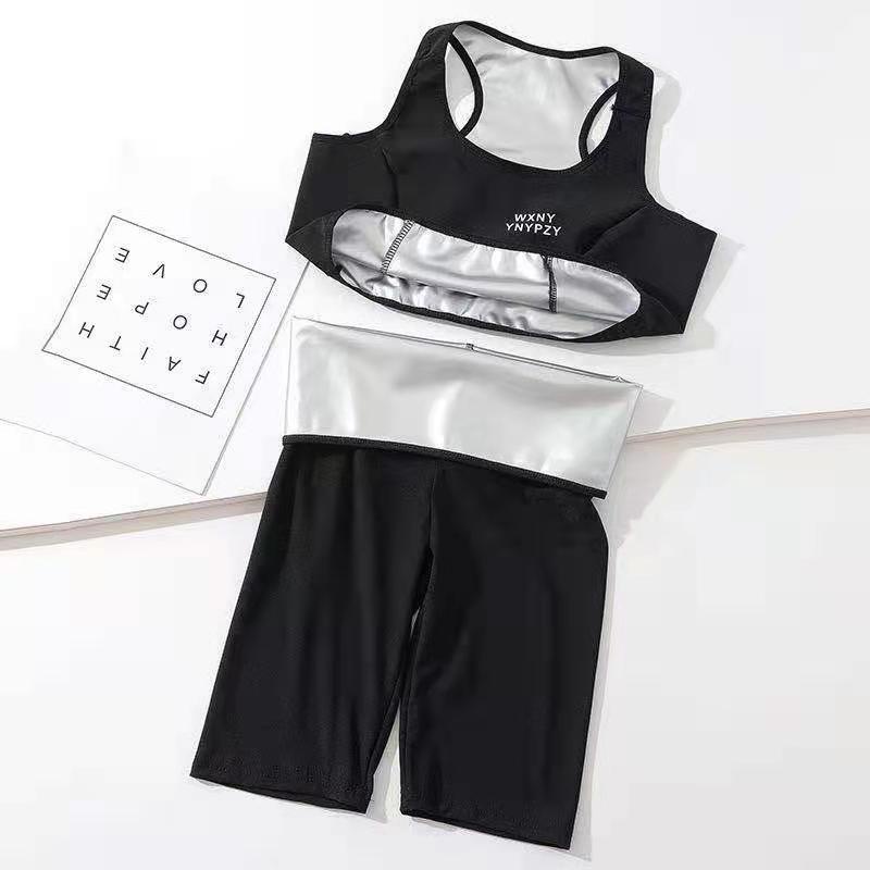 HOHO_HWANG (S-1) SET Baju Olahraga Wanita High Waist Polos Gym/Fitness/Yoga/Running-4