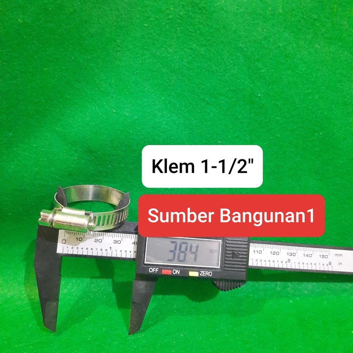 klem besi bulat 1-1/2" inch klem penjepit pipa pralon 1.5 inci