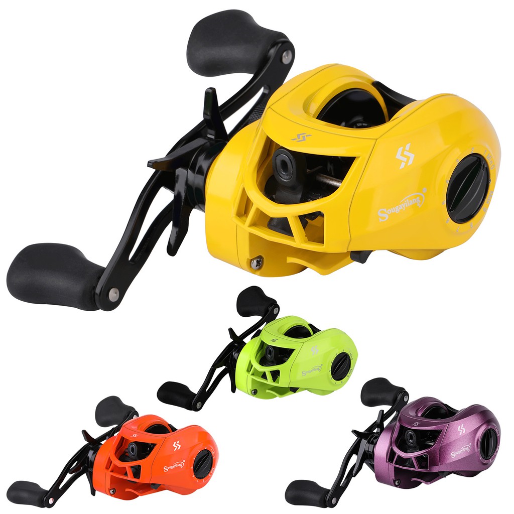 Sougayilang Max Drag 8 kg Baitcasting Reel Gear rasio 7.1: 1 Ball Bearing 17 + 1 Metal Fishing Reel