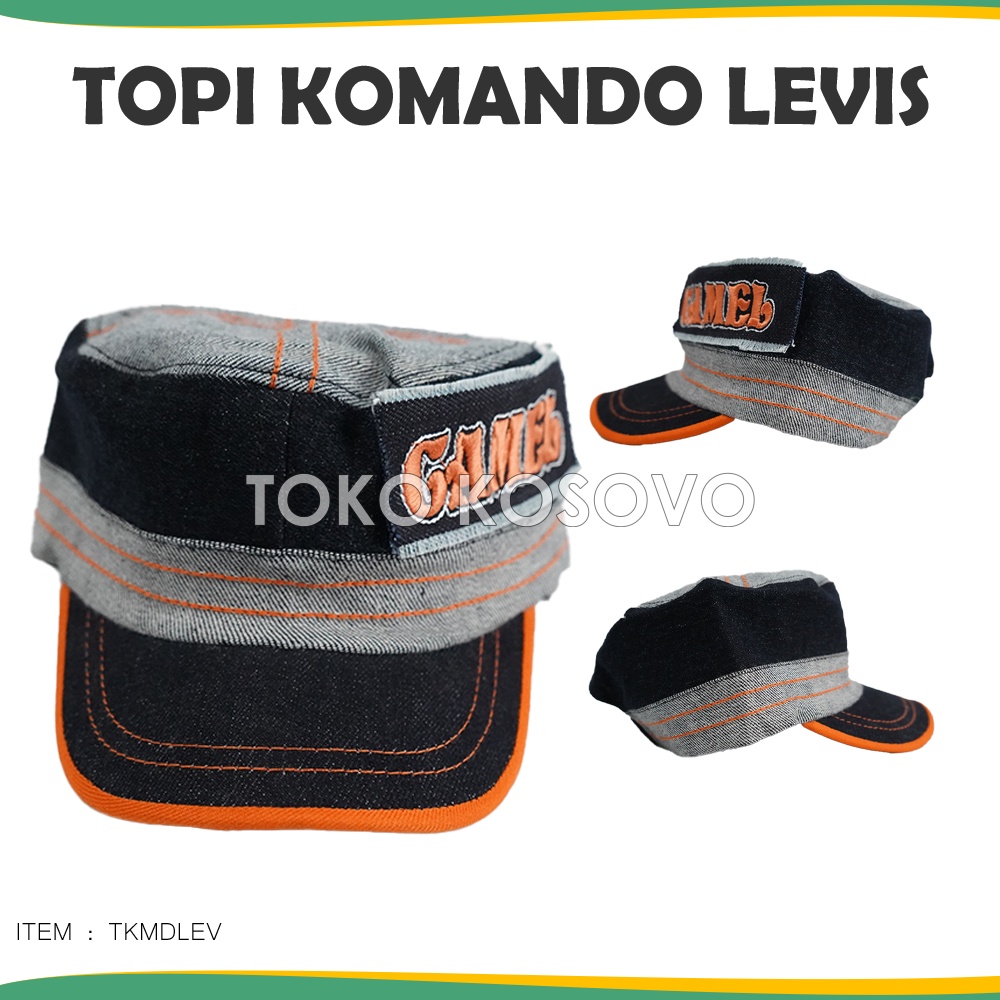 Topi Komando Anak Laki Laki Motif TNI Usia 2 - 10 Tahun, Topi Loreng Anak Balita Bahan Levis Hat Cap