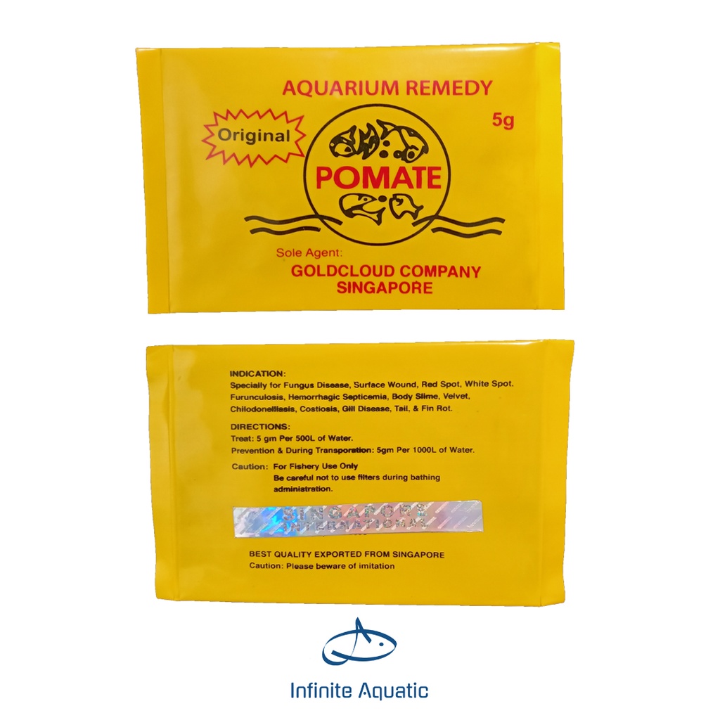 Obat Ikan POMATE Singapore Asli Hologram Original