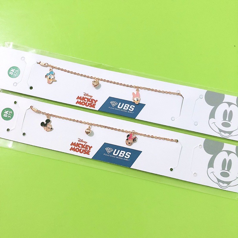 Gelang Rantai Anak UBS: Mickey Minnie, Donald Daisy