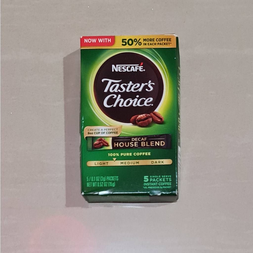 Nescafe Taster's Choice Decaf House Blend Instant Coffee 5 x 3 Gram