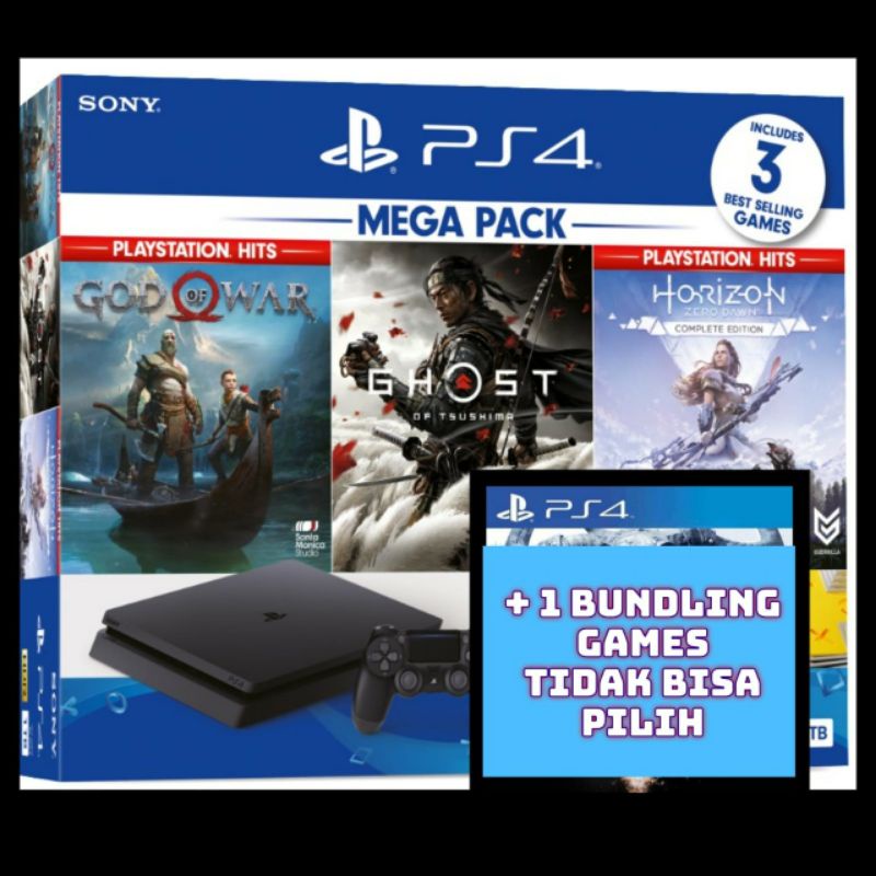 Ps4 Slim Megapack3 1Tb Spiderman Gt horizon bundle Cyber punk