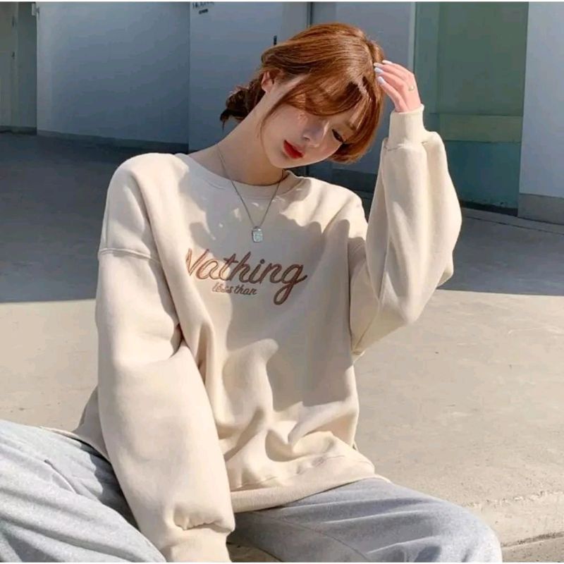 LEST THAN NOTHING SWEATER OVERSIZE FLEECE