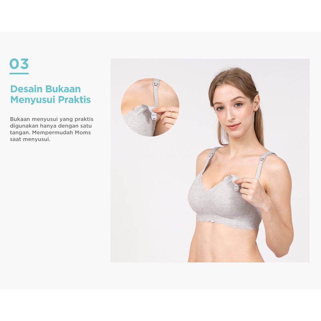 [PROMO] Mooimom Modal Seam-Free Maternity &amp; Nursing Bra Ibu Hamil &amp; Menyusui 93102