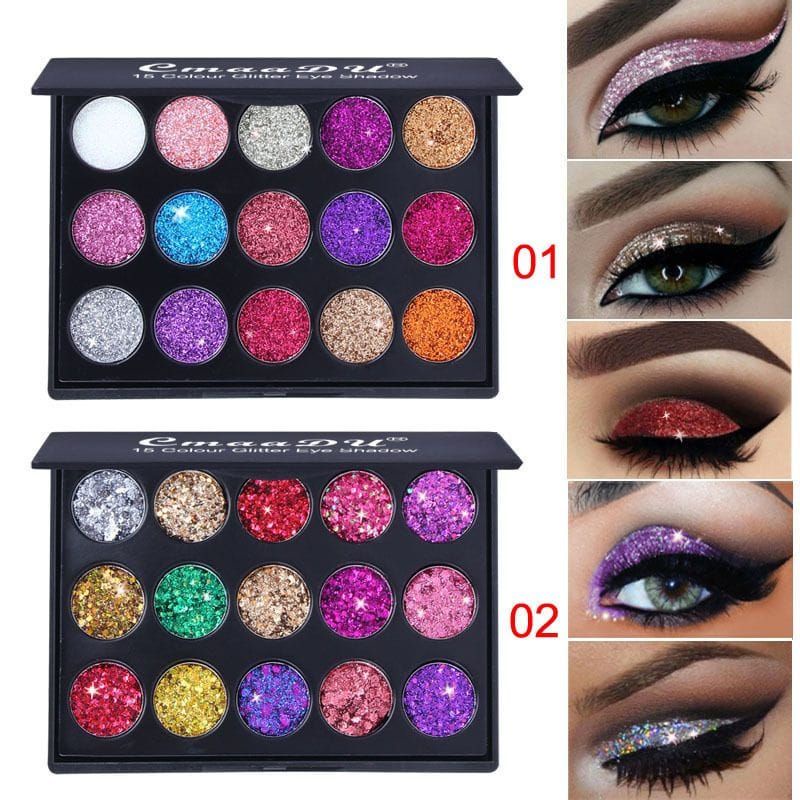 Medan Termurah Eyeshadow Diamond High glossy 15 colors Cmaadu