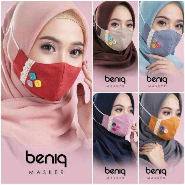  MASKER  BENIQ Masker  Motif  Keren  Masker  Brokat Masker  Katun 