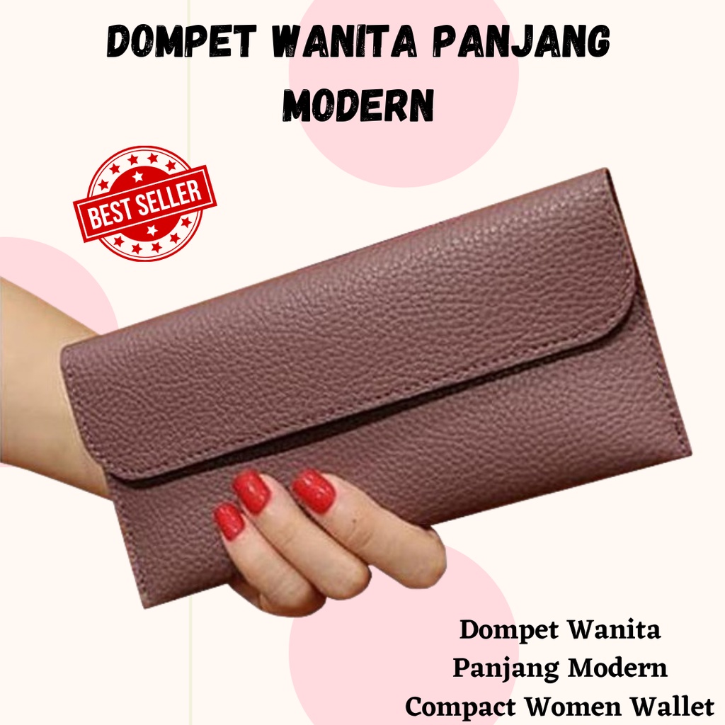 PROMO!!! Dompet Wanita Panjang Modern Compact Women Wallet Fashion Wanita