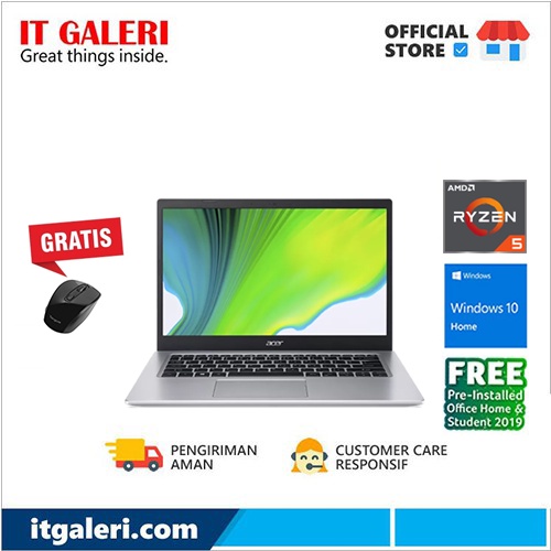 ACER ASPIRE A515-45 NX.A7YSN.004 R5-5500U/8GB/512GB/15.6 FHD/WIN10+OHS2019/SILVER