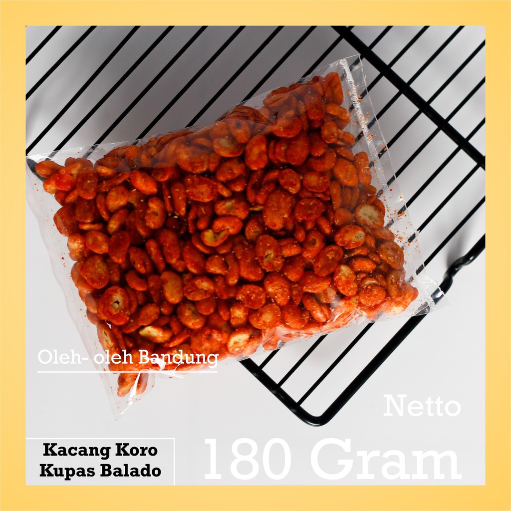 

Kacang Koro Kupas Balado Pedas Gurih Cemilan Enak Camilan Nikmat Kemasan 180gr Murah