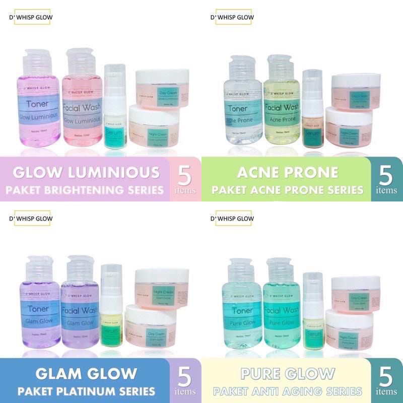 DWHISP GLOW ELEORA SKINCARE BPOM RECOMENDED | PAKET GLOW LUMINOUS /BRIGHT SERIES | PAKET PURE GLOW (