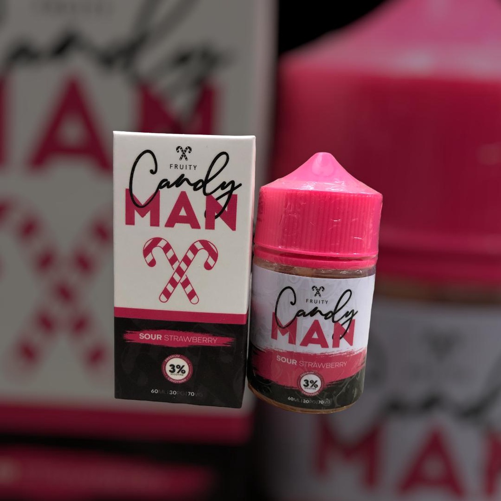 Liquid Candyman Sour Strawberry 60ml Candyman Freebase Strawberry 60ml